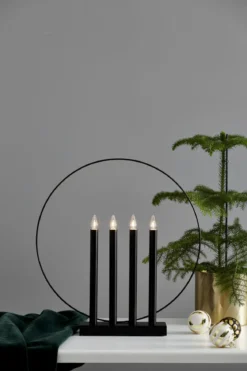 GLORY Ljusstake 45cm Svart