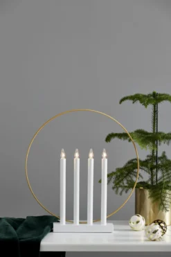 GLORY Ljusstake 45cm Vit