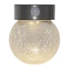GLORY Solcells-vägglykta 14,5cm Transparent Varmvit IP44