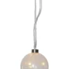 GLOW Glaskula 10cm 15LED Frostad