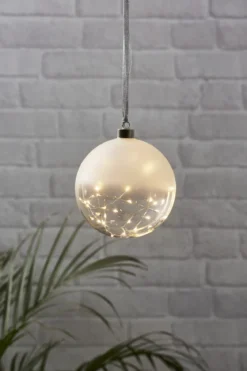 GLOW Glaskula 15cm 30LED Frostad
