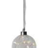 GLOW Glaskula 10cm 15LED Transparent