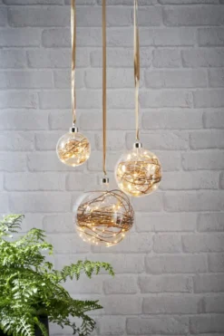 GLOW Glaskula 15LED 10cm Transparent