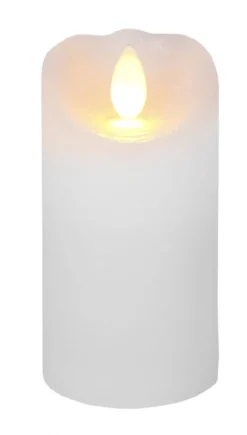 Glow LED Blockljus 10cm Vit