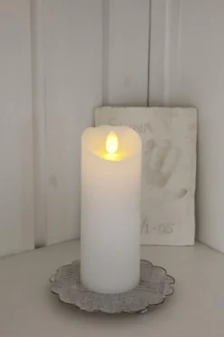 Glow LED Blockljus 15cm Vit
