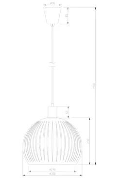 GRAFIKA Taklampa 36cm Svart