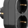 GRENKONTAKT Vägg 2:a 9cm Svart