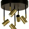 GUSTO Takspot Rund 5L Dimbar 30cm Svart/Matt Mässing