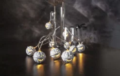 HALLOWEEN Ljusslinga Batteri 1,35m 10LED Varmvit/Vit