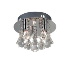 HANNA Taklampa 3L 36cm Kristall/Krom