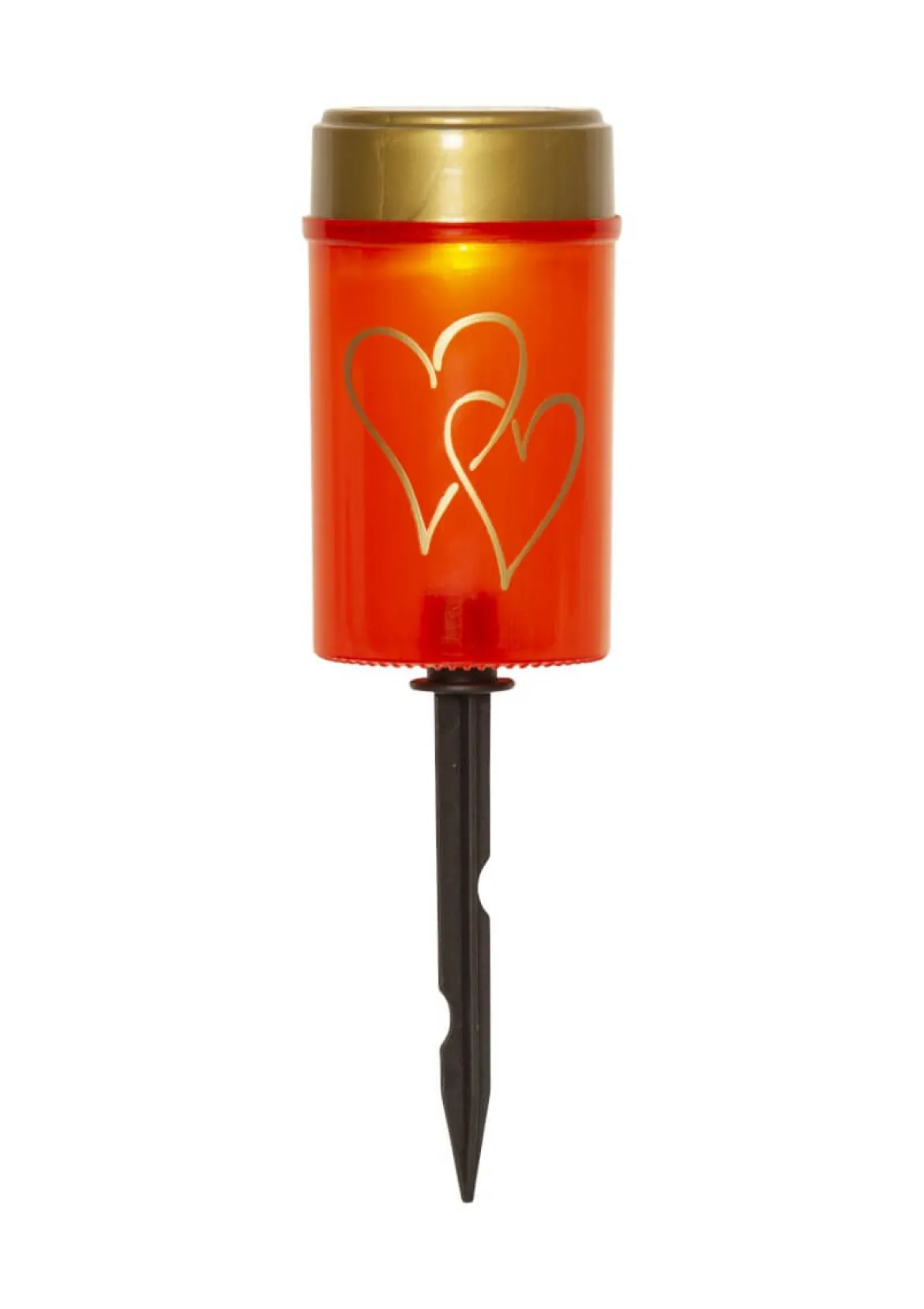 HEARTY Solcellsljus 12cm Röd
