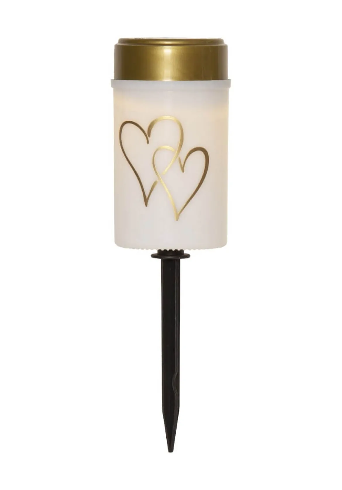 HEARTY Solcellsljus 12cm Vit