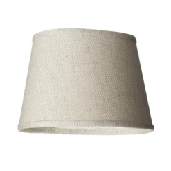 HERRINGBONE Lampskärm 15/20,5cm Oval Beige bomull