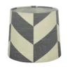 HERRINGBONE Lampskärm Linne 16cm Grå/Vit
