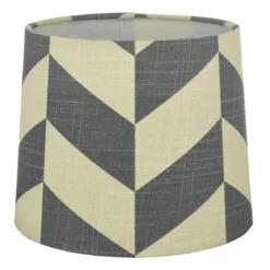 HERRINGBONE Lampskärm Linne 20cm Grå/Vit