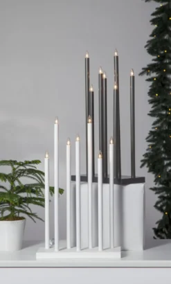 HOLY Träljusstake 66cm Grå