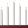 INEZ Ljusstake 24cm Vit/Röd