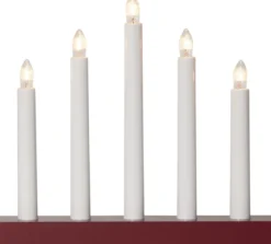 INEZ Ljusstake 24cm Vit/Röd