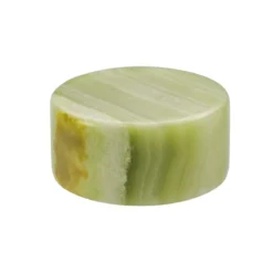 JADE Silkesmatt Bordsljus Äkta Ädelsten 8x4cm Grön