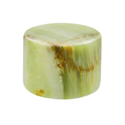 JADE Silkesmatt Bordsljus Äkta Ädelsten 8x6cm Grön