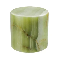JADE Silkesmatt Bordsljus Äkta Ädelsten 8x8cm Grön
