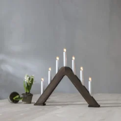 JARVE Ljusstake 7L 41cm Brunbetsad