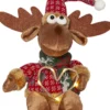JOYLIGHT Dekorationsfigur Älg Batteri 21cm Brun
