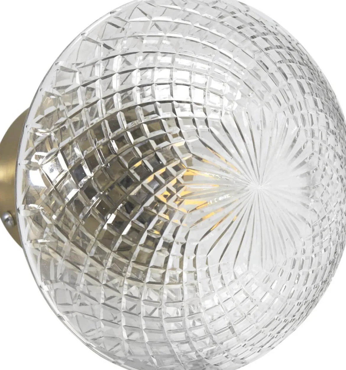 JULIETTE Vägglampa 16cm Klar/Mässing
