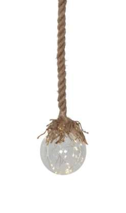 JUTTA Glasdekoration Batteri 15LED 10cm Beige
