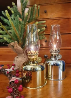 Klassisk Fotogenlampa 19cm Guld