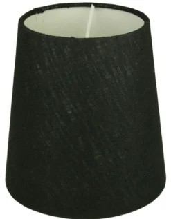 LAMPSKÄRM Linne 17cm Svart