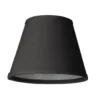 LAMPSKÄRM Linne Klotfäste Svart 14cm