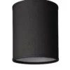 LAMPSKÄRM Linne Klotfäste Svart 15cm