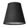 LAMPSKÄRM Linne Klotfäste Svart 17cm