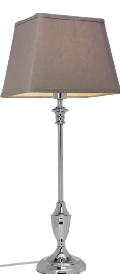 LAMPSKÄRM Linne Ringfäste 16/23,5cm Grå