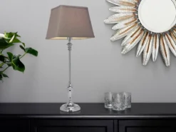 LAMPSKÄRM Linne Ringfäste 16/23,5cm Grå