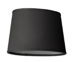 LAMPSKÄRM Linne Ringfäste Oval Svart 25cm