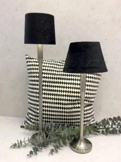 LAMPSKÄRM Sammet 16/14cm Svart