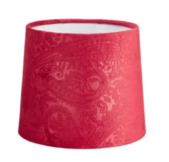 LAMPSKÄRM Sammet 16/14cm Vinröd