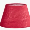 LAMPSKÄRM Sammet 22/14cm Vinröd