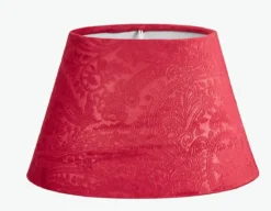 LAMPSKÄRM Sammet 22/14cm Vinröd