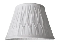 LAMPSKÄRM Veckad Ringfäste Vit 25cm