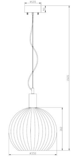 LAPPONIA Takpendel 35cm Vit/Trä