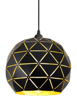 LATTICE Taklampa Rund 30cm Svart