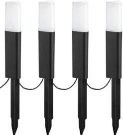 LEON Trädgårdsbelysning 4-Set 23cm Svart