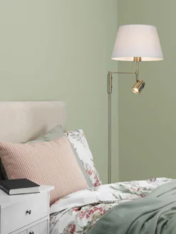 LIBRA Golvlampa 155cm Antik/Vit skärm