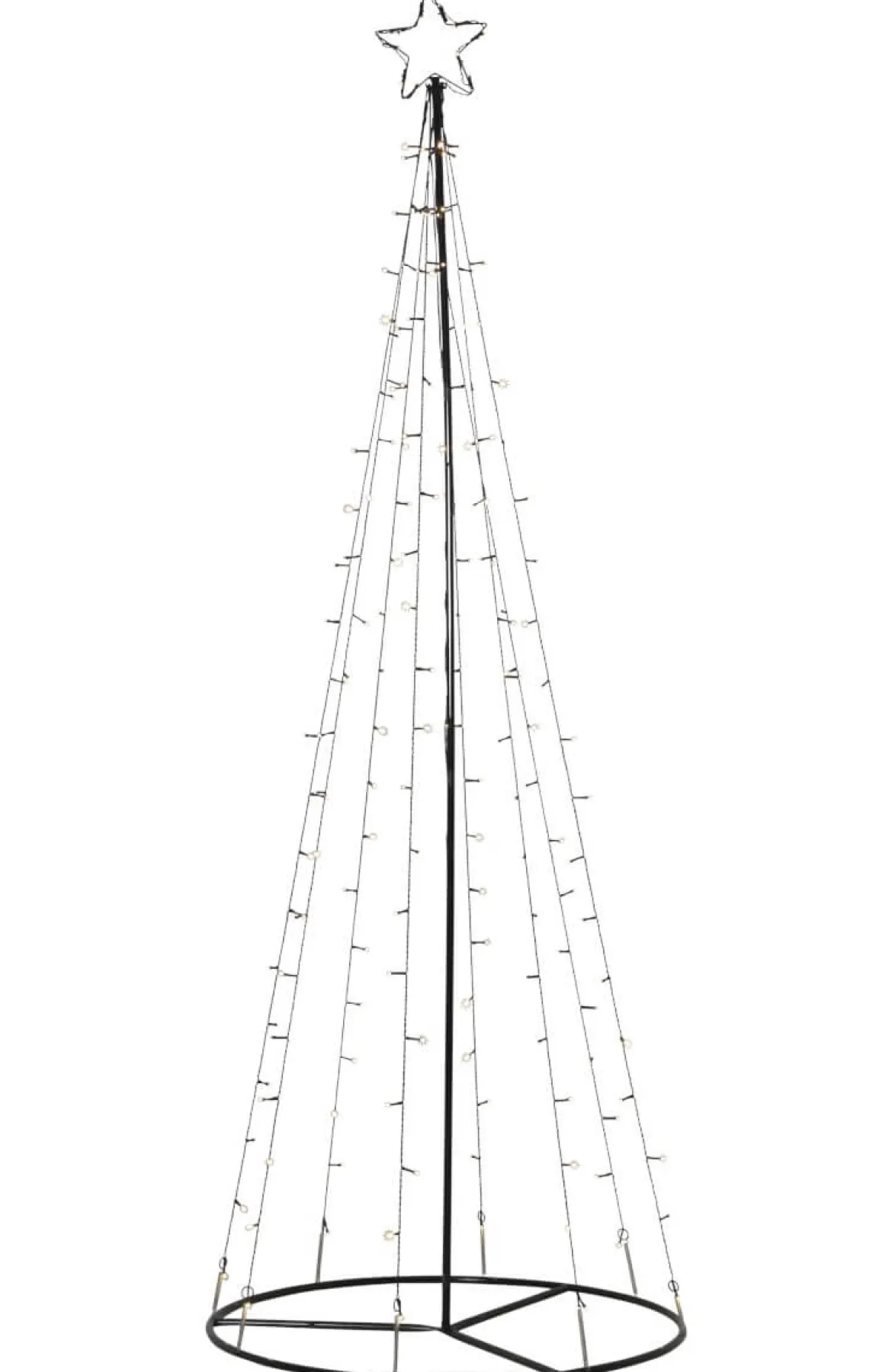 LIGHT TREE Utomhusdekoration 75cm 170LED IP44 Svart