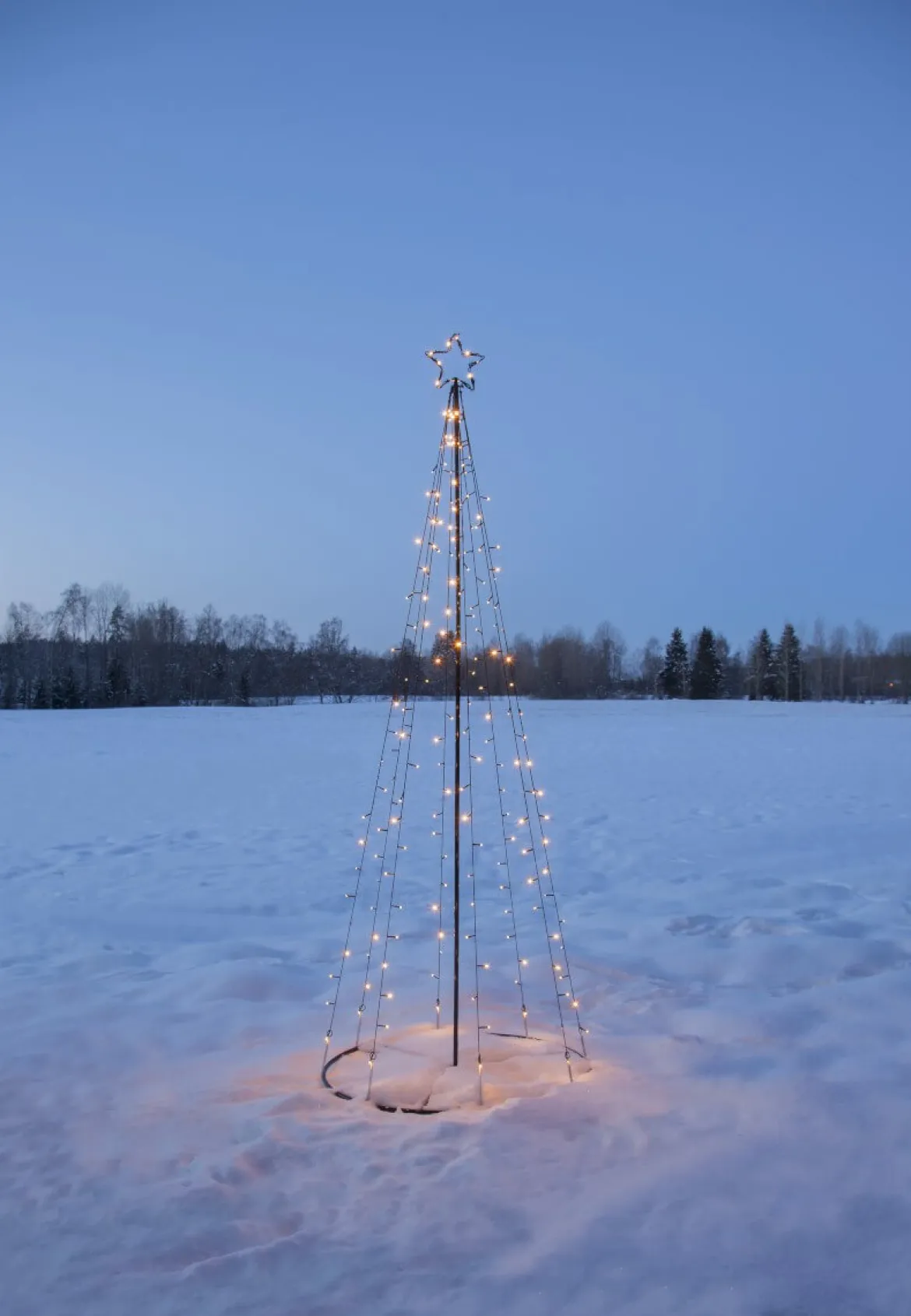 LIGHT TREE Utomhusdekoration 75cm 170LED IP44 Svart