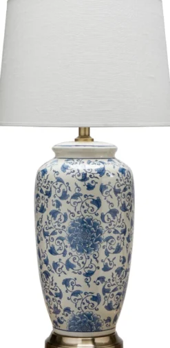 LI JING Lampfot 49cm Vit/Blå