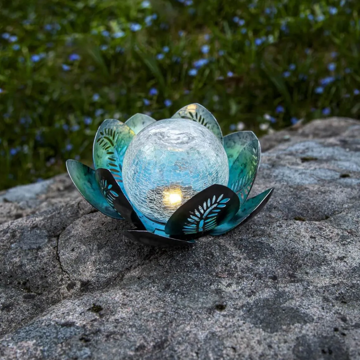 LILLY Solcellsdekoration 24cm Silver